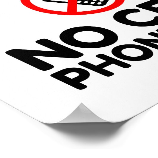 Keine Mobilfunkzone Poster (Ecke)