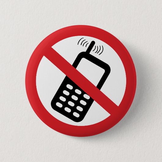 Keine Mobiltelefone Button (Vorderseite)