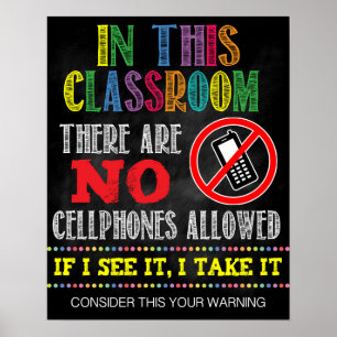 Keine Mobiltelefone erlaubt Schulposter Poster