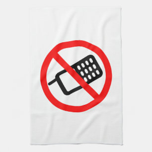 Keine Mobiltelefone Geschirrtuch