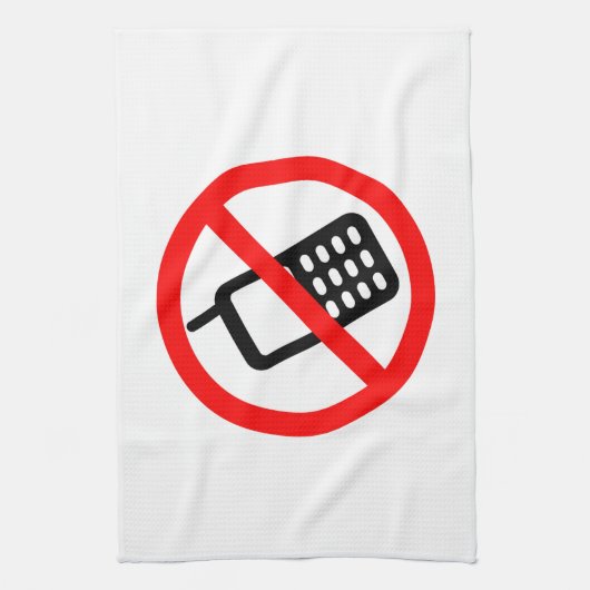 Keine Mobiltelefone Geschirrtuch (Vertikal)