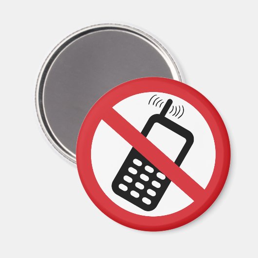 Keine Mobiltelefone Magnet (Vorderseite/Rückseite)