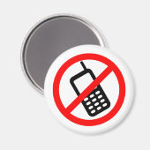 Keine Mobiltelefone Magnet (Vorderseite/Rückseite)