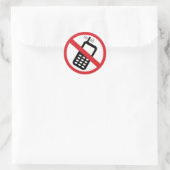 Keine Mobiltelefone Runder Aufkleber (Tasche)