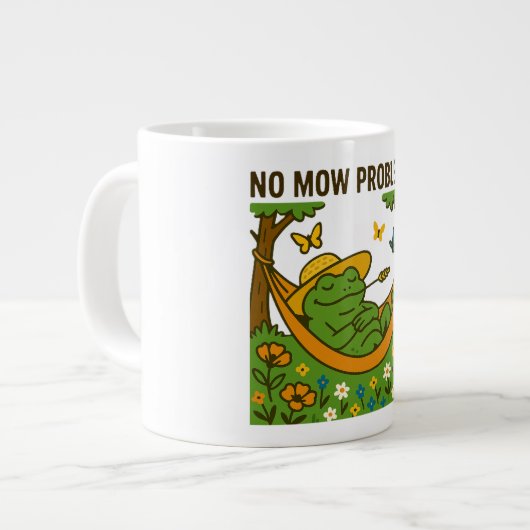 Keine Mohnprobleme Jumbo-Tasse (Vorderseite Links)