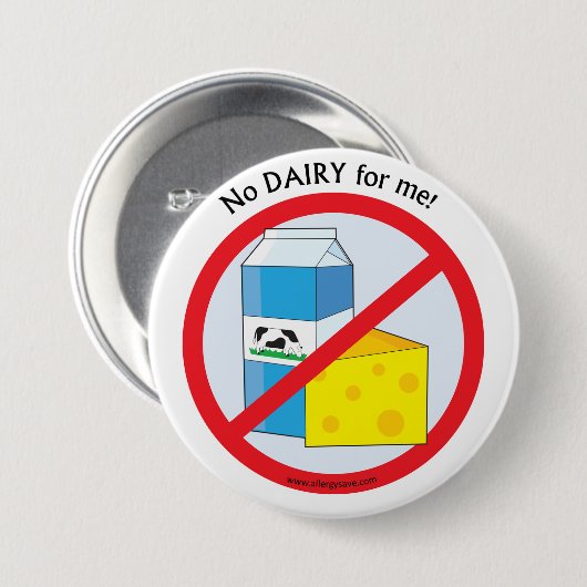 "Keine Molkerei für mich " Button (Vorne & Hinten)