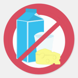 Keine Molkereisymbol-Molkereifreie Runder Aufkleber