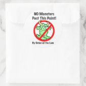 "Keine Monster!" Aufkleber (Tasche)