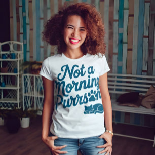 Keine Morgen-Purrson Lustige Katzen-T-Shirt T-Shirt