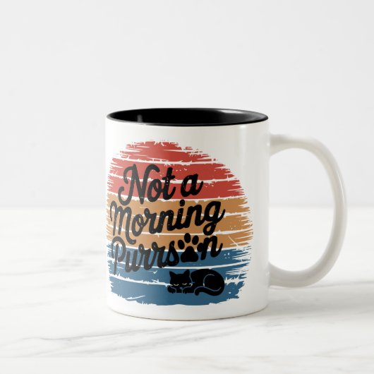 Keine morgendliche Purson Funny Cat Tasse (Rechts)