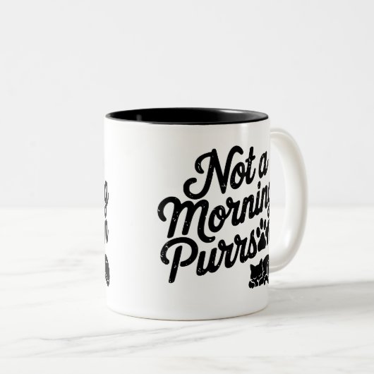 Keine morgendliche Purson Funny Cat Tasse (VorderseiteRechts)