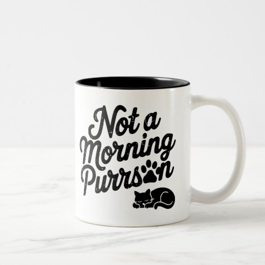 Keine morgendliche Purson Funny Cat Tasse (Rechts)