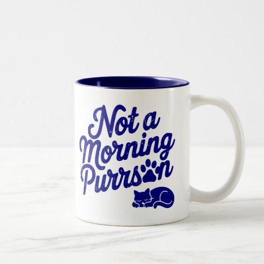 Keine morgendliche Purson Funny Cat Tasse (Rechts)