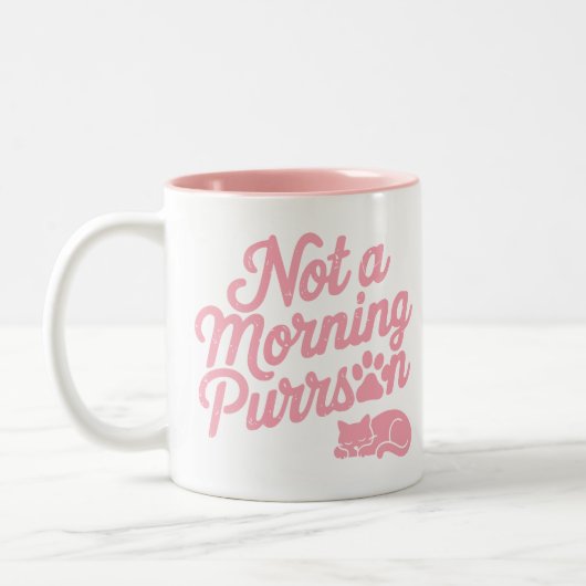 Keine morgendliche Purson Funny Cat Tasse (Links)