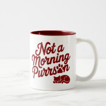 Keine morgendliche Purson Funny Cat Tasse