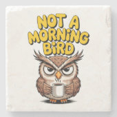 Keine Morgenvogel-Eule Steinuntersetzer (Vorderseite)