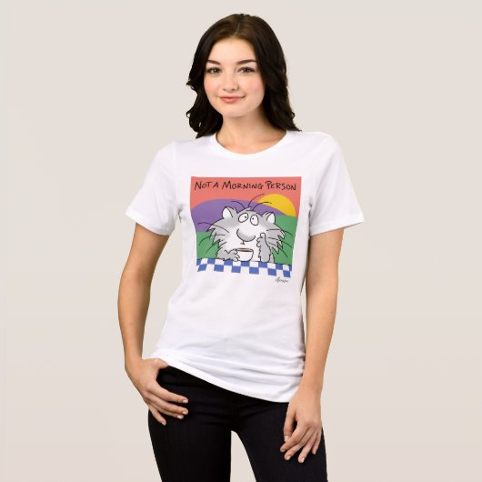 KEINE MORNPERSON VON Sandra Boynton Tri-Blend Shirt (Vorderseite voll)