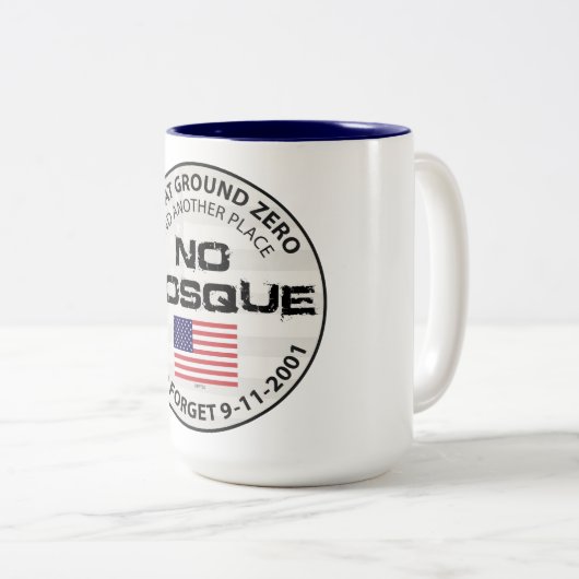 Keine Moschee am Boden Null Zweifarbige Tasse (VorderseiteRechts)