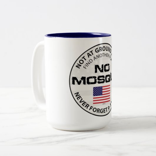 Keine Moschee am Boden Null Zweifarbige Tasse (Vorderseite Links)