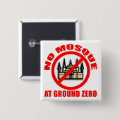KEINE MOSCHEE an den Bodennullpunkt-T-Shirts, Button (Vorne & Hinten)