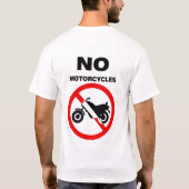 Keine Motorräder T-Shirt (Rückseite)