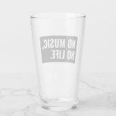 Keine Musik Kein Leben Pint Glas – Kräftig Schwarz (Rückseite)