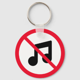 Keine Musik Untersagtes Zeichen | Schlüsselanhänge Schlüsselanhänger