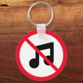 Keine Musik Untersagtes Zeichen | Schlüsselanhänge Schlüsselanhänger (Vorderseite)