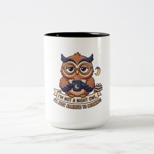Keine Nachteule Kaffeetasse | Allergisch gegen Mor (Mittel)