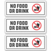 Keine Nahrungs- oder Getränkepackung mit 3 Durchst Aufkleber (Vorderseite)