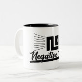 Keine Negative Vibes Black Graphic Image Typografy Zweifarbige Tasse (Vorderseite Links)