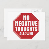 Keine negativen Gedanken erlaubt Postkarte (Vorne/Hinten)