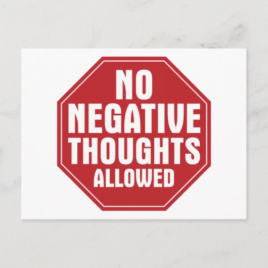 Keine negativen Gedanken erlaubt Postkarte (Vorderseite)