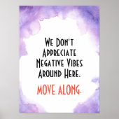 Keine negativen Vibes Poster (Vorne)