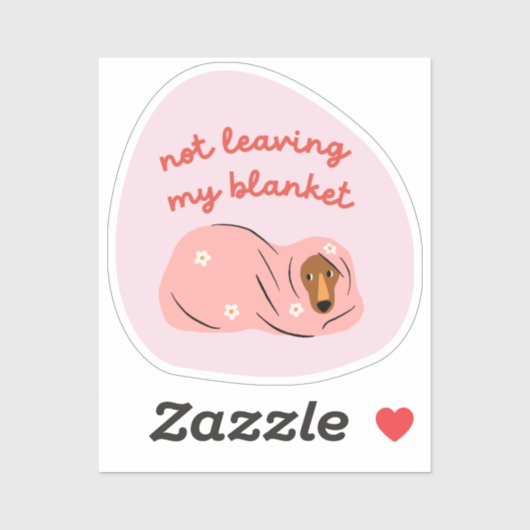 Keine niedliche Hundeillustrierung verlassend, ros Aufkleber (Blatt)