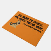 Keine Notwendigkeit, den deutschen Hirten zu schla Fußmatte (Schrägansicht)