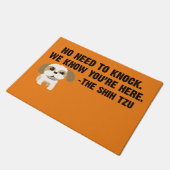 Keine Notwendigkeit, den Shih tzu klopfen Fußmatte (Schrägansicht)