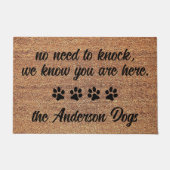 Keine Notwendigkeit, Personalisierten Funny Dog Lo Fußmatte (Vorderseite)