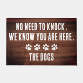 Keine Notwendigkeit, rustikalen Holzkorn Funny Pet Fußmatte (Vorderseite)