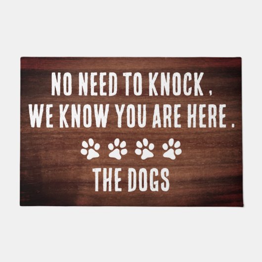 Keine Notwendigkeit, rustikalen Holzkorn Funny Pet Fußmatte (Vorderseite)