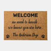 Keine Notwendigkeit zu klopfen Funny Pet Hund Coir Fußmatte (Vorderseite)