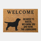 Keine Notwendigkeit zu klopfen - Schwarzes Labrado Fußmatte (Vorderseite)