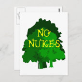 Keine Nukes mit grünem Sprichwort Postkarte (Vorne/Hinten)