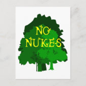 Keine Nukes mit grünem Sprichwort Postkarte (Vorderseite)