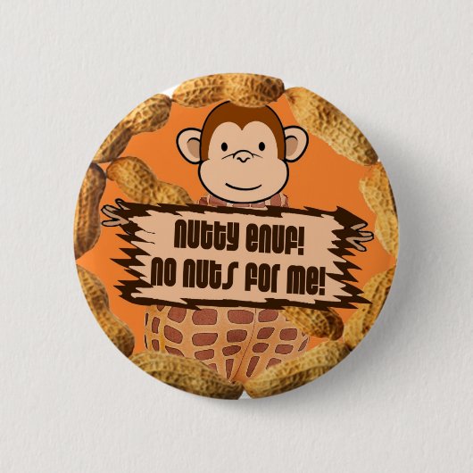 Keine Nüsse für mich Button (Vorderseite)