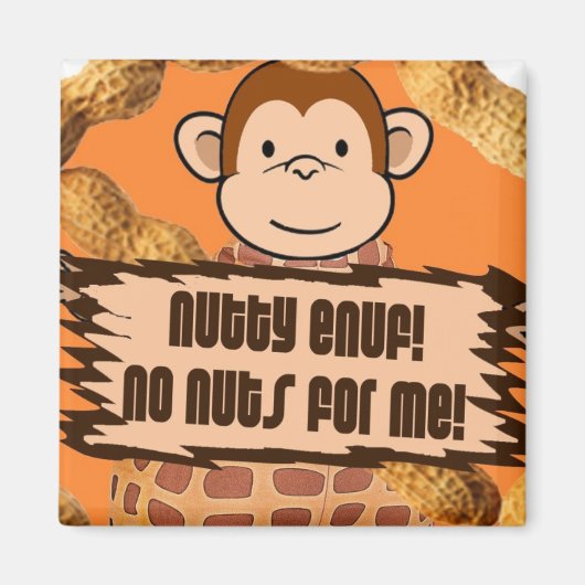 Keine Nüsse für mich Magnet (Vorne)