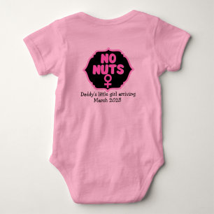 Keine Nüsse Hot Pink Gender Reveal Baby Ankündig Strampler