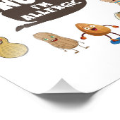 Keine Nüsse Ich bin allergische Erdnuss Allergie B Fotodruck (Ecke)