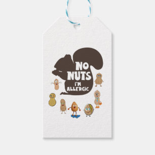 Keine Nüsse Ich bin allergische Erdnuss Allergie B Geschenkanhänger