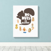 Keine Nüsse Ich bin allergische Erdnuss Allergie B Leinwanddruck (Insitu (Holzboden))